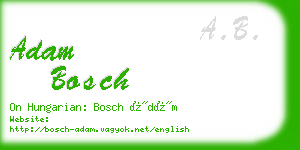 adam bosch business card